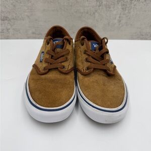 Vans Brown Suede Sneakers Boys Youth Size 3.5 Low Top Skate Shoes